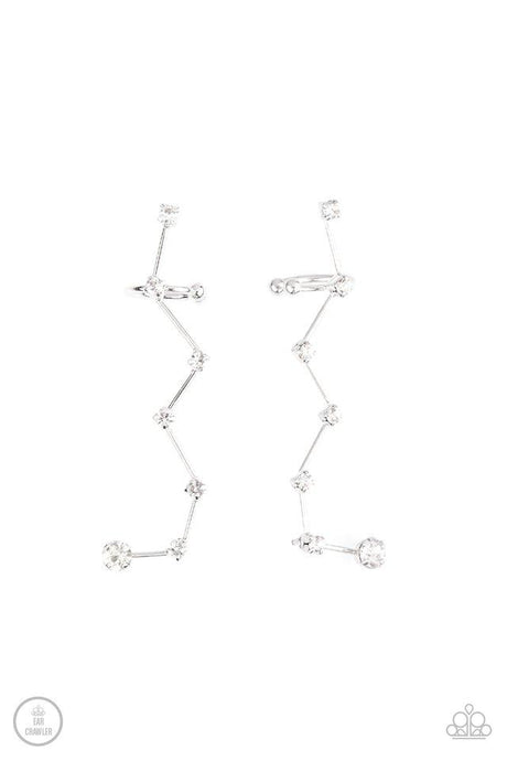 CONSTELLATION Prize - White - Paparazzi Earring Image