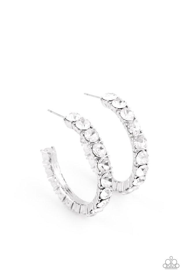 CLASSY is in Session - White - Paparazzi Earring Image