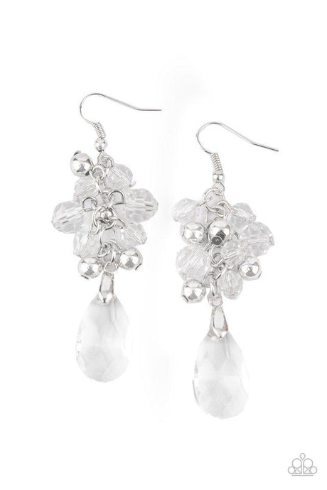 Before and AFTERGLOW - White - Paparazzi Earring Image