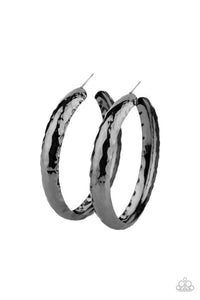 Check Out These Curves - Black - Paparazzi Earring Image