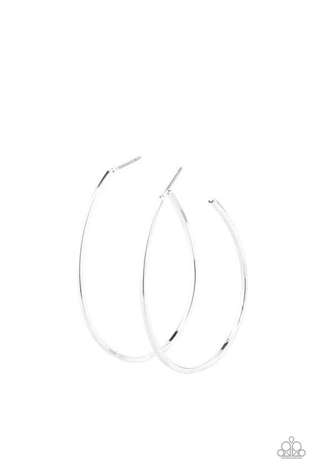 Cool Curves - Silver - Paparazzi Earring Image