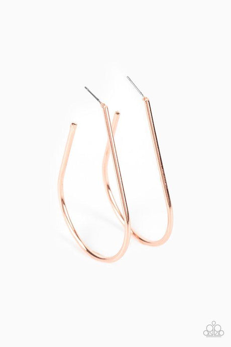 City Curves - Copper - Paparazzi Earring Image