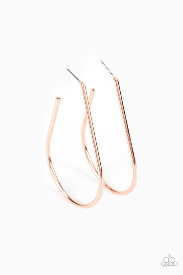 City Curves - Copper - Paparazzi Earring Image