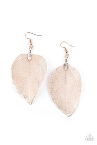 Leafy Legacy - Rose Gold - Paparazzi Earring Image