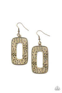 Primal Elements - Brass - Paparazzi Earring Image