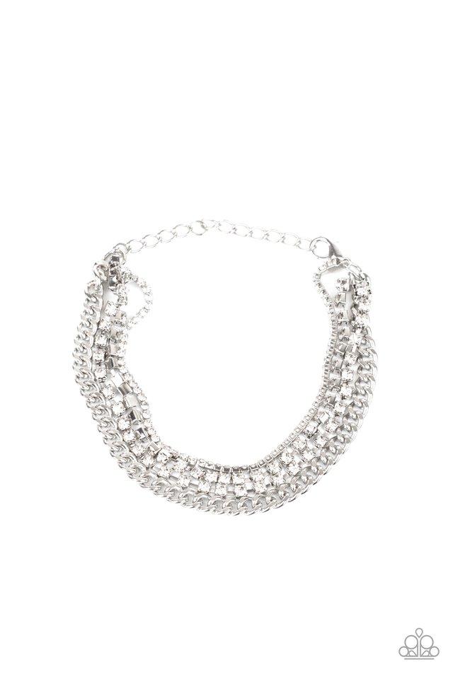 Brilliantly Beaming - White - Paparazzi Bracelet Image
