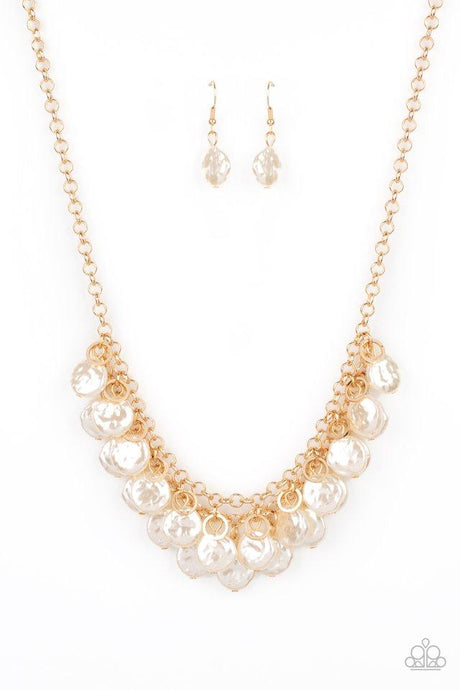 BEACHFRONT and Center - Gold - Paparazzi Necklace Image