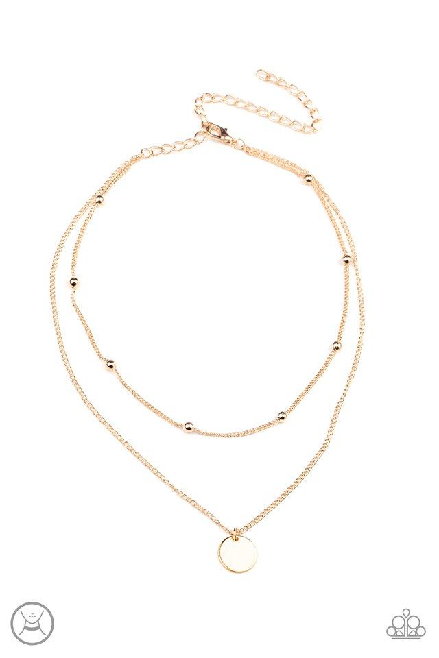 Modestly Minimalist - Gold - Paparazzi Necklace Image