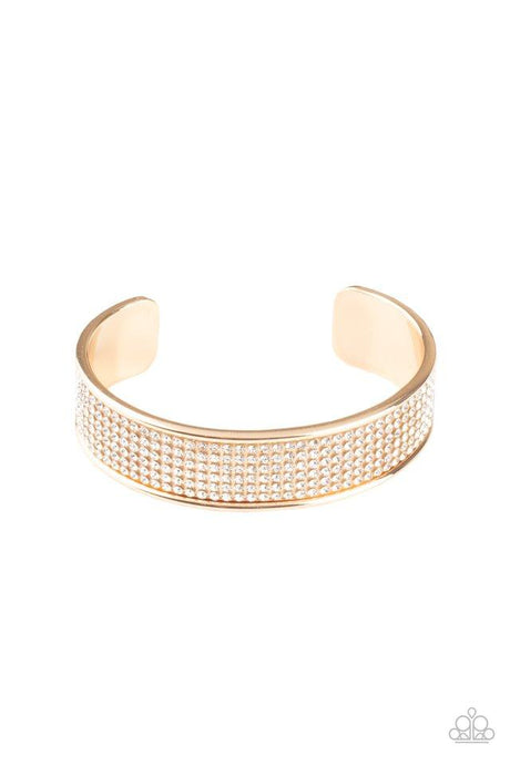 Cant Believe Your ICE - Gold - Paparazzi Bracelet Image