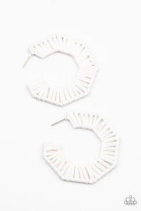 Fabulously Fiesta - White - Paparazzi Earring Image