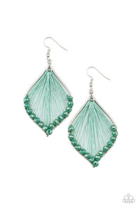 Pulling at My HARP-strings - Green - Paparazzi Earring Image