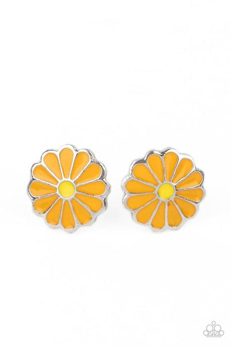 ​Budding Out - Orange - Paparazzi Earring Image