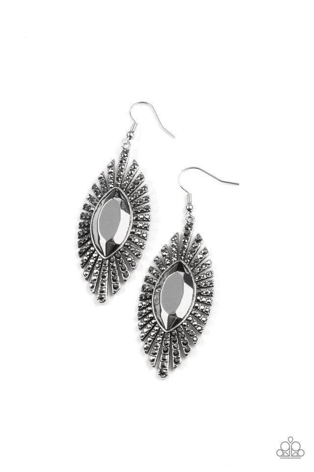 Who Is The FIERCEST Of Them All - Silver - Paparazzi Earring Image