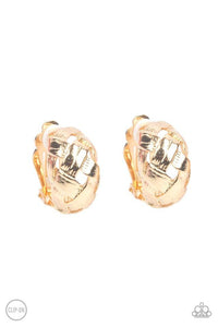 ​Wrought With Edge - Gold - Paparazzi Earring Image