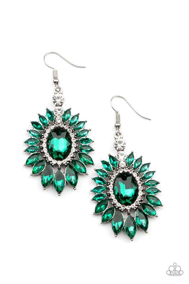 Big Time Twinkle - Green - Paparazzi Earring Image