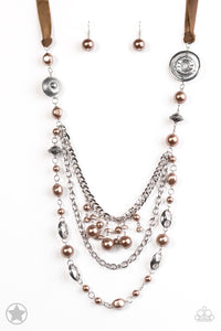 Paparazzi Necklace Blockbuster - All the Trimmings - Brown