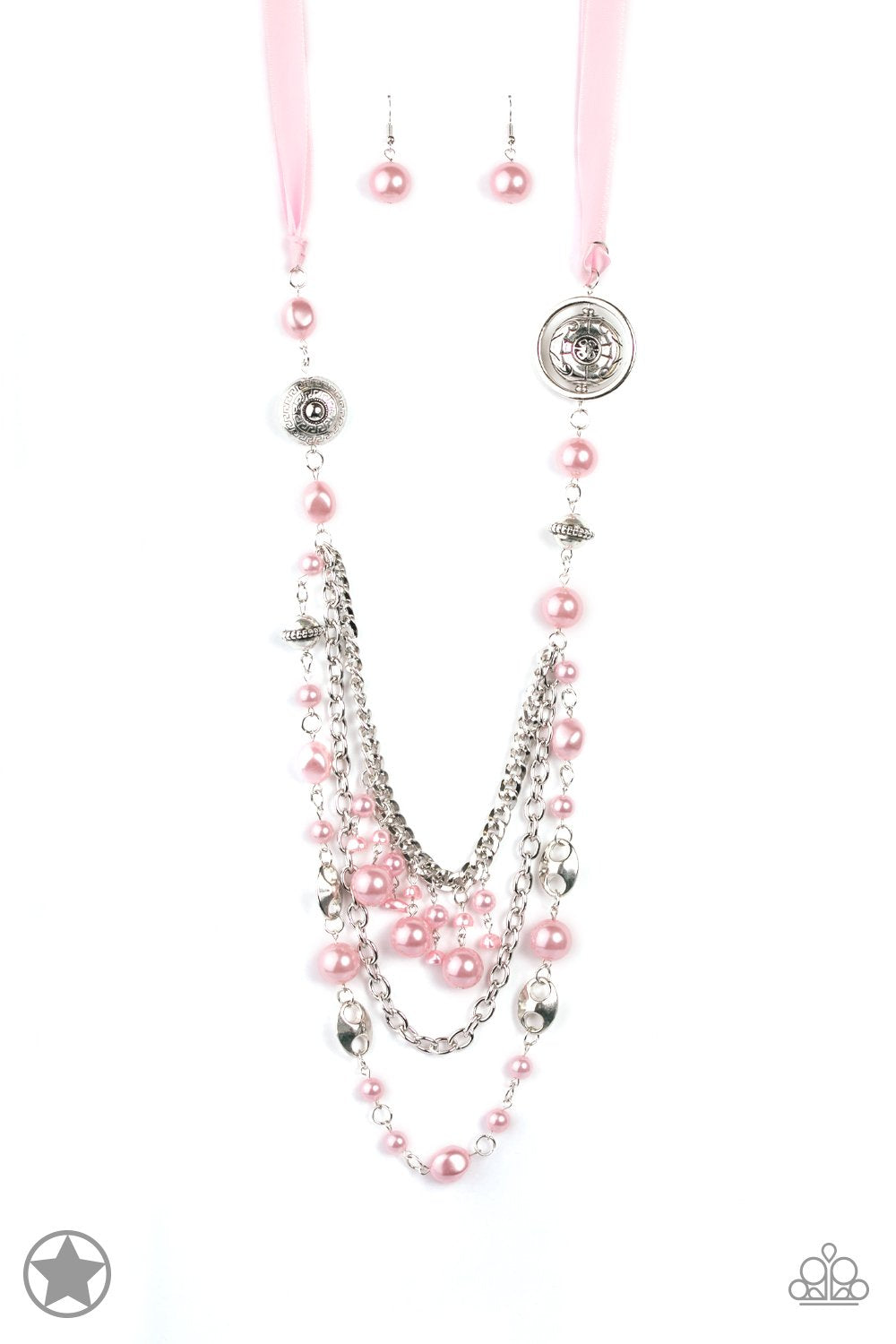 Paparazzi Necklace Blockbuster - All the Trimmings - Pink