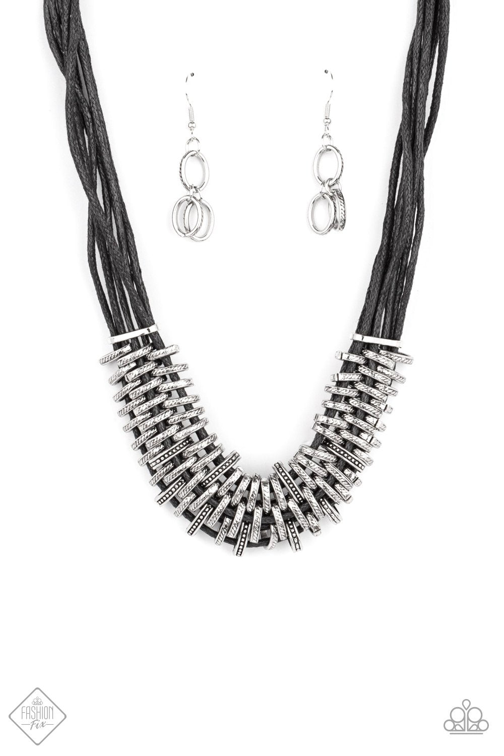 Paparazzi Necklace Fashion Fix April 2021 ~ Lock, Stock, and SPARKLE - Black