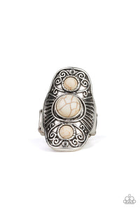 Paparazzi Ring EMP Exclusive ~ Stone Oracle - White