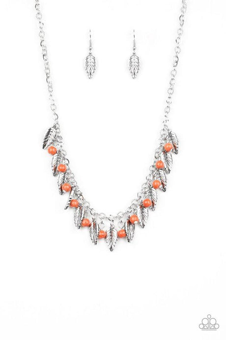 Boldly Airborne - Orange - Paparazzi Necklace Image